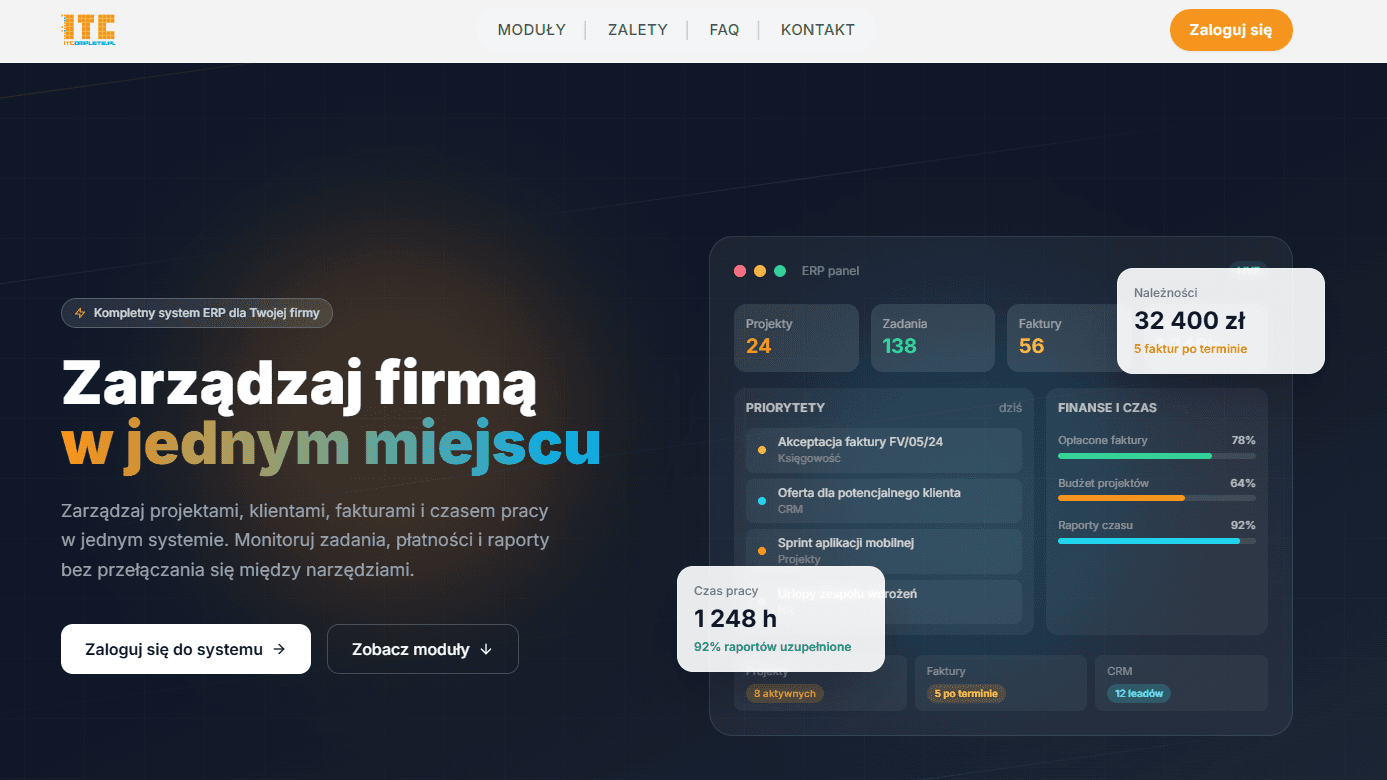 Podgląd projektu: System ERP ITC