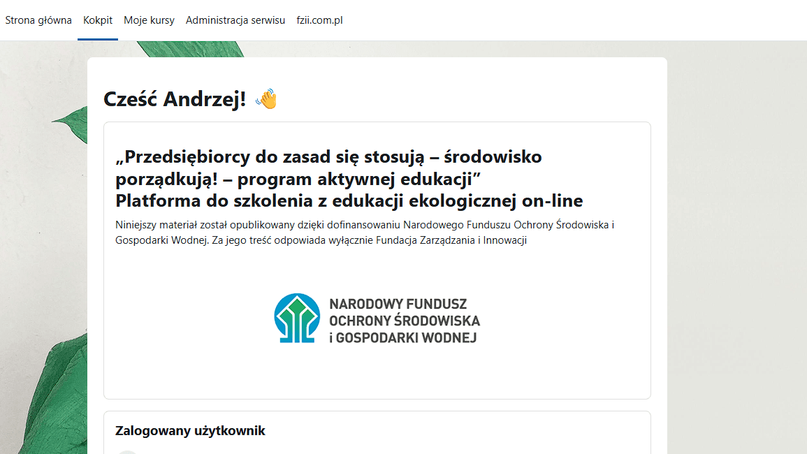 Podgląd projektu: Platforma e-learningowa